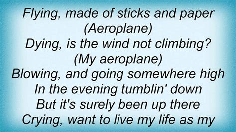 aeroplane lyrics
